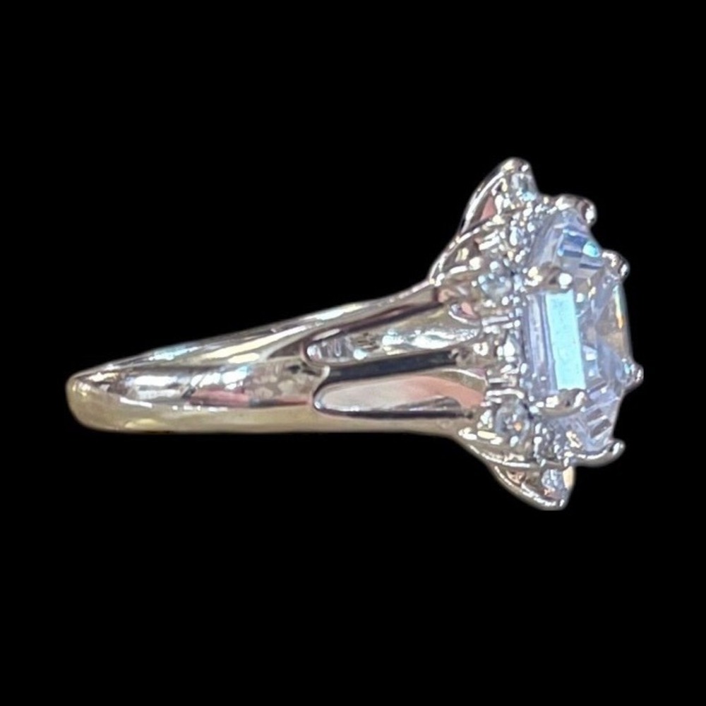 Engagement Statement Ring Asscher Square Step-Cut… - image 4